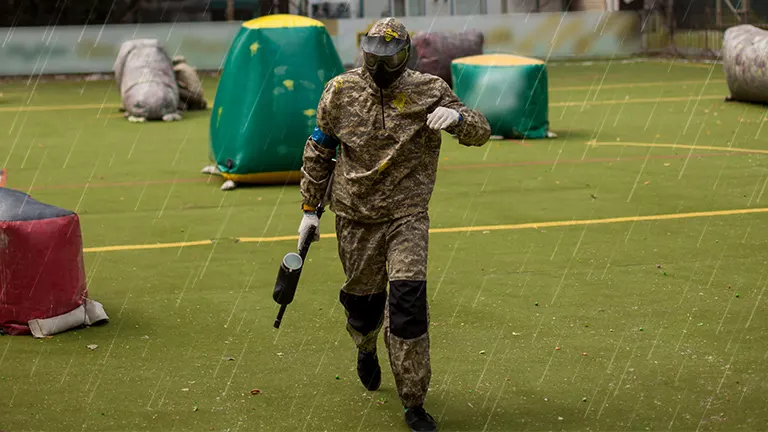 paintball in the rain